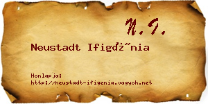 Neustadt Ifigénia névjegykártya